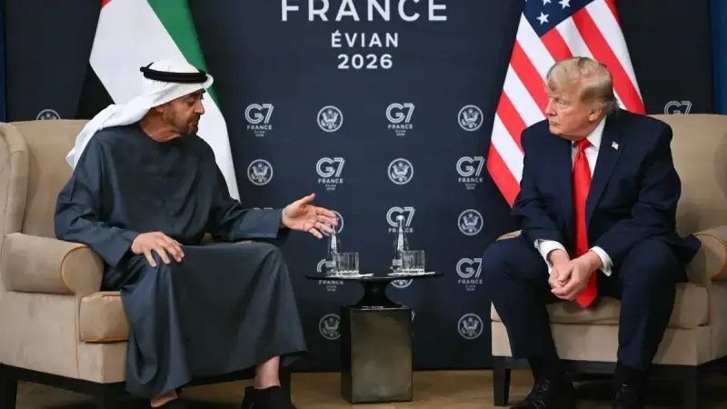 رئيس دولة الإمارات يلتقي الرئيس الأميركي على هامش قمة مجموعة السبع
