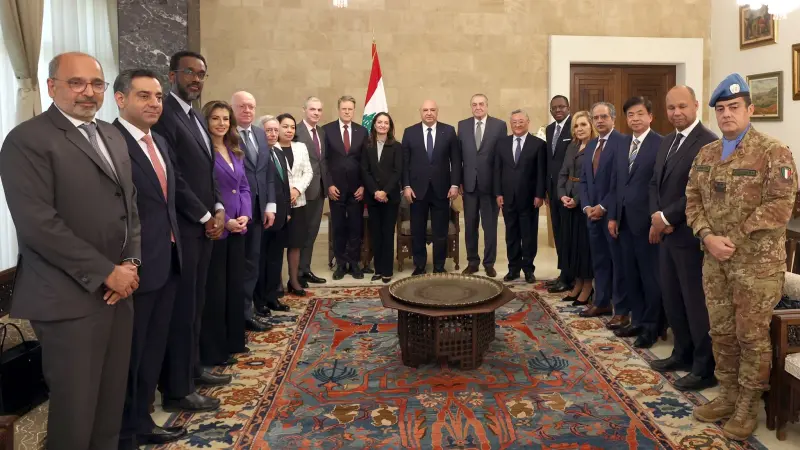 عون: على مجلس الأمن الضغط لتطبيق وقف إطلاق النار