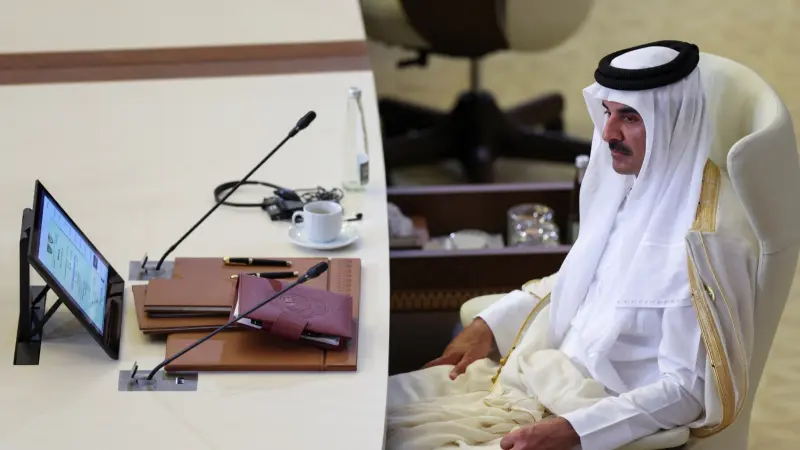 لماذا غادر أمير قطر القمة العربية في بغداد؟ بيان يوضح