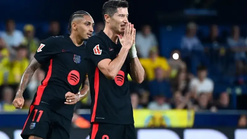 ترتيب هدافي الدوري الإسباني 2024-2025 بعد ثنائية ليفاندوفسكي ورافينيا