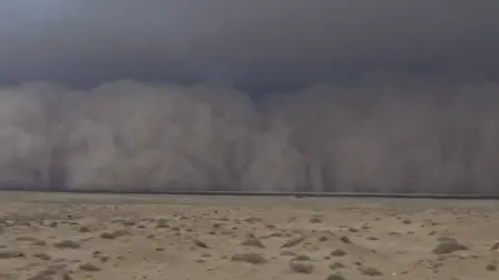 فيديو - عاصفة رملية ضخمة تجتاح مدينة توزر التونسية