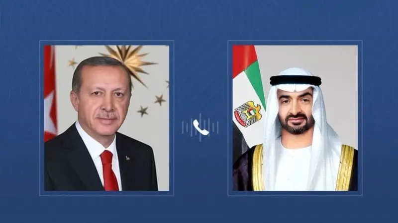 محمد بن زايد وإردوغان يبحثان علاقات التعاون بين البلدين