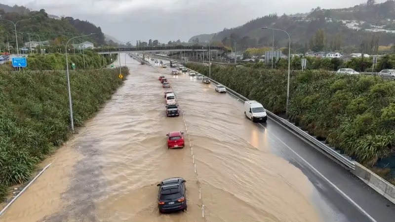 فيديو - أمطار غزيرة تتسبب في سيول بالعاصمة النيوزيلندية