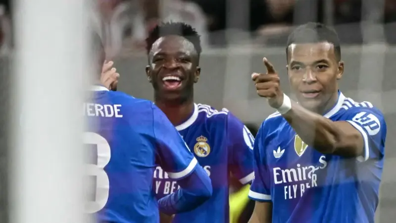 نتيجة وملخص مباراة ريال مدريد وأولمبياكوس.. رباعية مبابي وانتصار تاريخي في اليونان