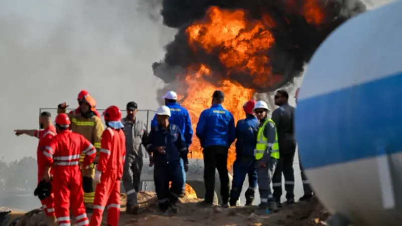 تطورات جديدة.. ما سبب حريق البرجسية في البصرة العراقية؟