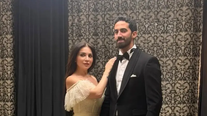 أول ظهور لمي عز الدين وزوجها أحمد تيمور في شهر العسل