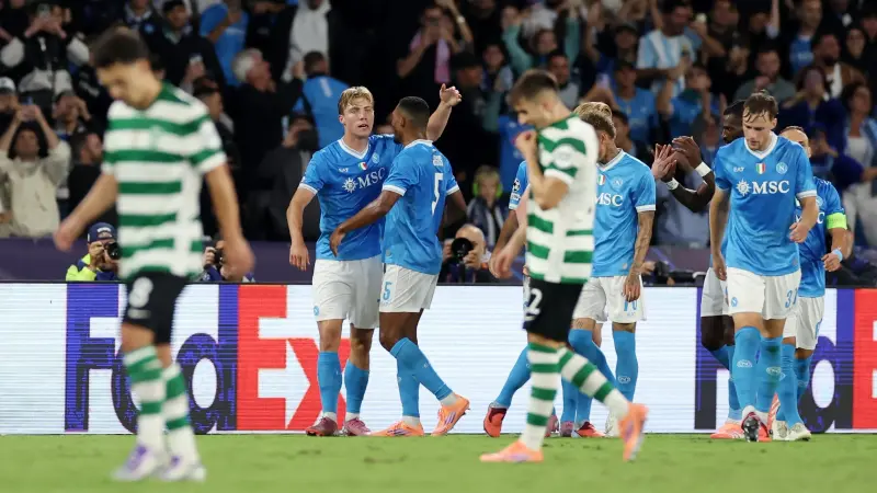 دوري أبطال أوروبا - ثنائية هويلوند تقود نابولي لفوز ثمين على سبورتينغ لشبونة