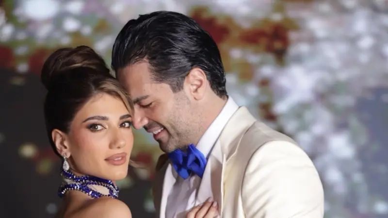 هدايا فاخرة.. نارين بيوتي تحتفل بعيد زواجها الأول من رامي سامو