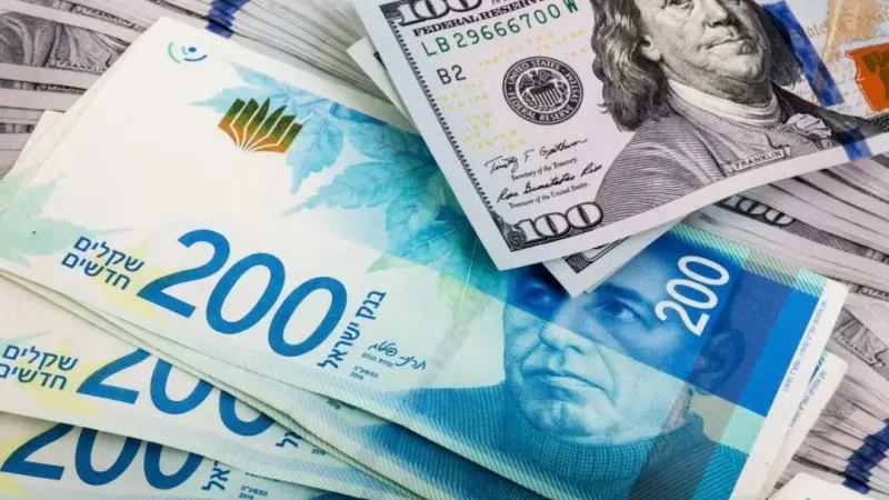 أدنى مستوى منذ 1995.. الدولار يتراجع أمام الشيكل الإسرائيلي
