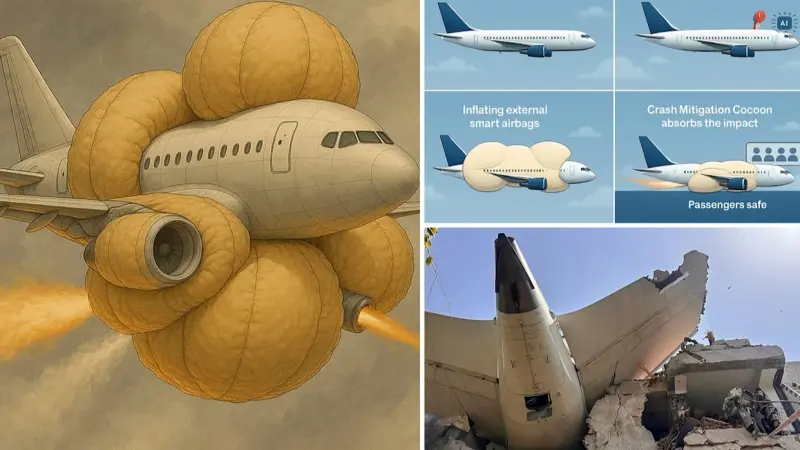 تطوير طائرة بوسائد هوائية لتقليل حوادث التحطم