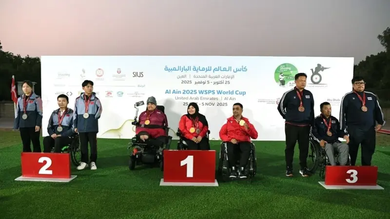 الإمارات تتوج بذهبية الفرق وفضية الفردي في مونديال الرماية البارالمبية