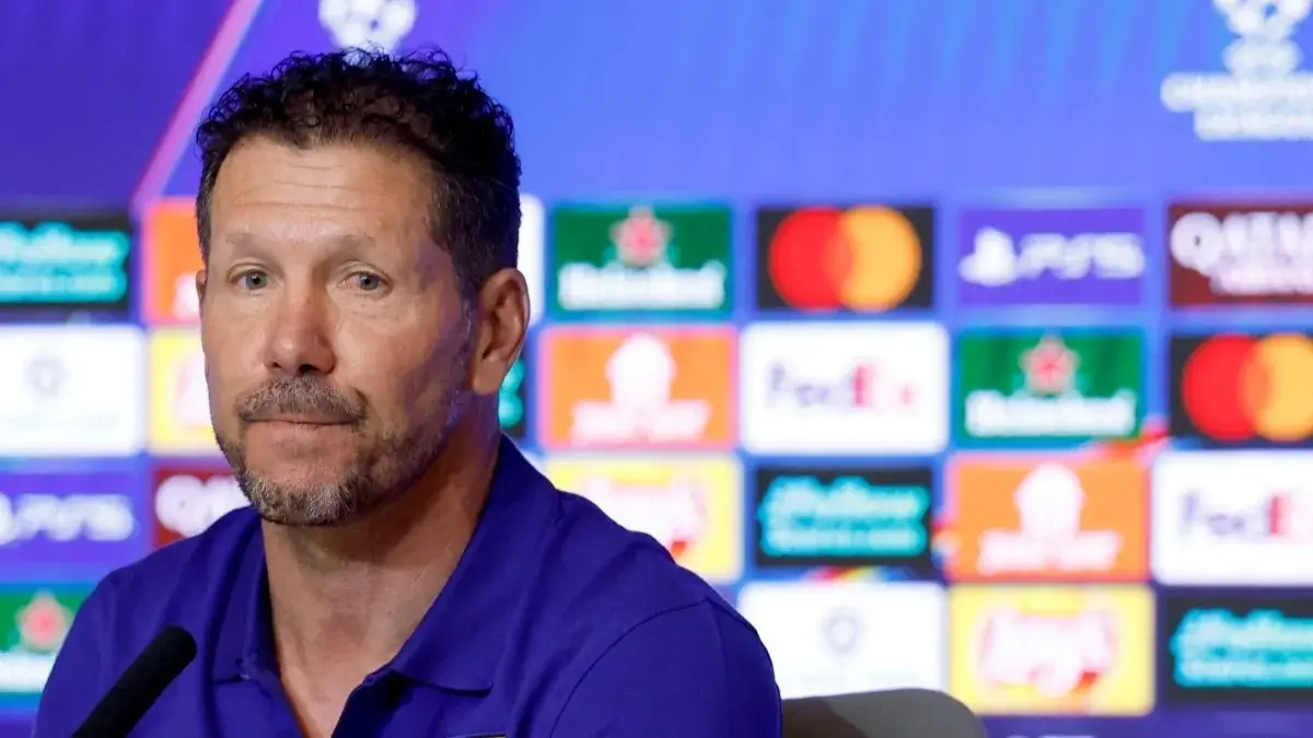 سيميوني يتحدث عن المواجهة المقبلة لأتلتيكو مدريد في دوري الأبطال (أ ف ب) سيميوني يتحدث عن المواجهة المقبلة لأتلتيكو مدريد في دوري الأبطال (أ ف ب)