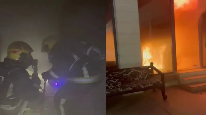 هذا سبب حريق قصر باور في الرياض