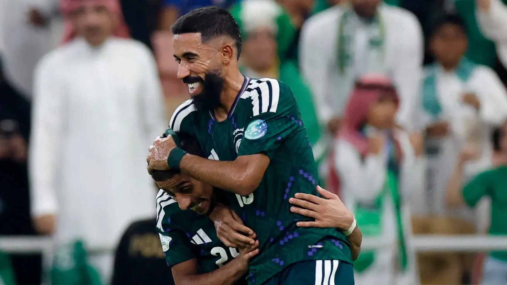 السعودية تتفوق في الديربي الخليجي على الكويت (رويترز) السعودية تتفوق في الديربي الخليجي على الكويت (رويترز)