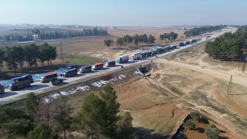 فيديو - حلب تُرسل قافلة مساعدات إلى كوباني