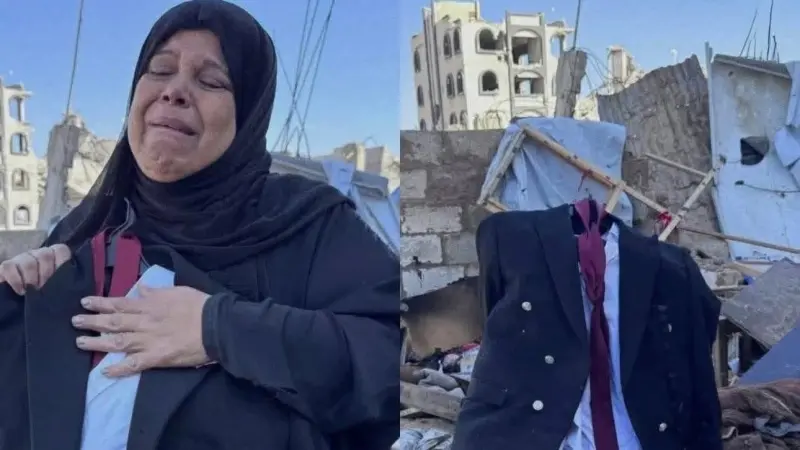 فيديو - "فرحة عمري راحت".. صرخة أم غزية فقدت ابنها بقصف إسرائيلي قبل زفافه