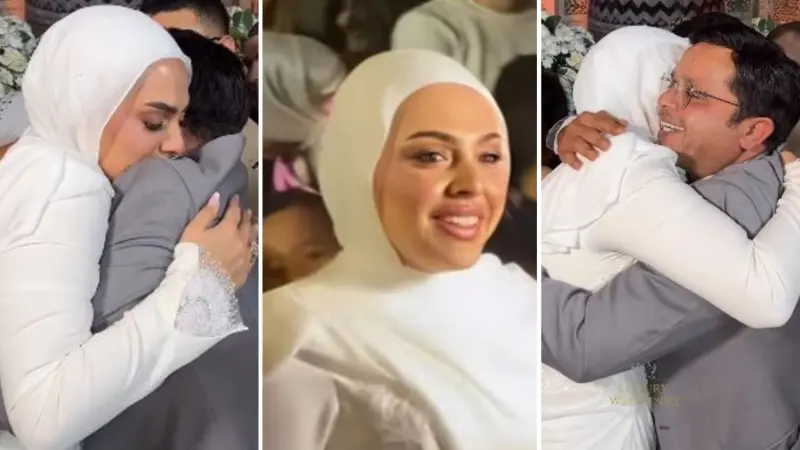 فيديو عقد قران ابنة محمد هنيدي.. مقطع مؤثر للعروس ووالدها يمازح العريس