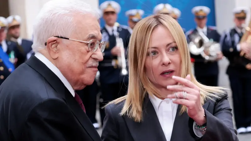 عباس يبحث مع ميلوني الاعتراف بفلسطين