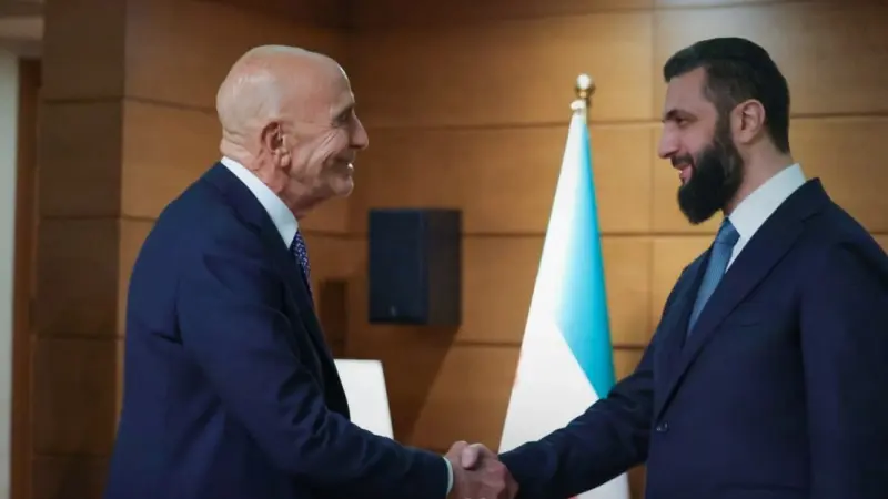 برّاك: سوريا قد تصل إلى اتفاق تطبيع مع إسرائيل قبل لبنان