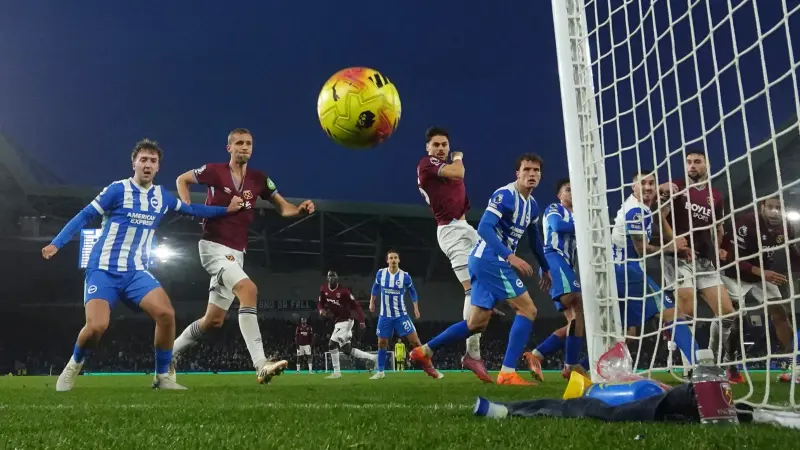 الدوري الإنجليزي - برايتون يخمد احتفالات وست هام ويتعادل معه