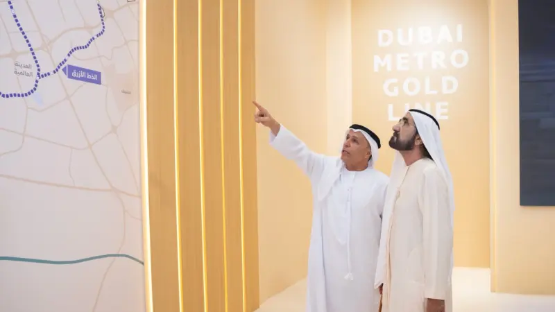 خط مترو جديد.. الشيخ محمد بن راشد يعلن أضخم مشروع للنقل في دبي