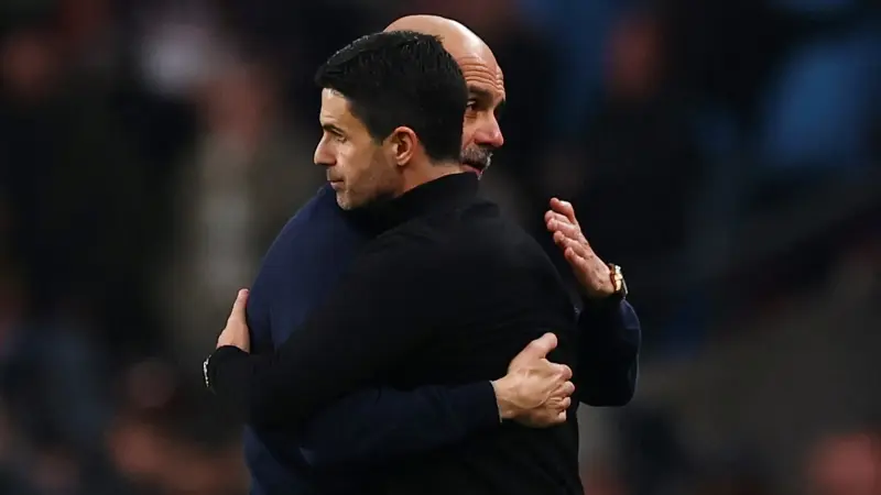 غوارديولا: لاعبو مانشستر سيتي يدركون ما يتوجب عليهم لمنافسة أرسنال على اللقب