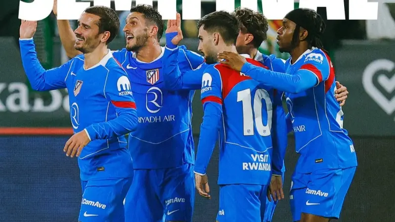 كأس ملك إسبانيا - أتلتيكو مدريد يُكمل عقد المتأهلين إلى نصف النهائي