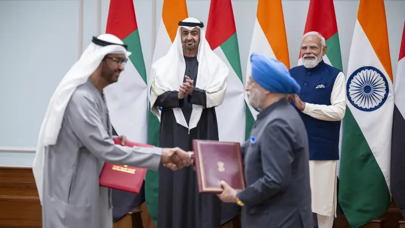 الإمارات والهند تعززان شراكتهما الإستراتيجية باتفاقيات جديدة