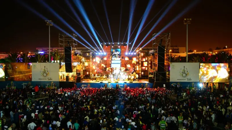 فيديو - فايا يونان وحمزة نمرة يفتتحان مهرجان تيميتار في المغرب