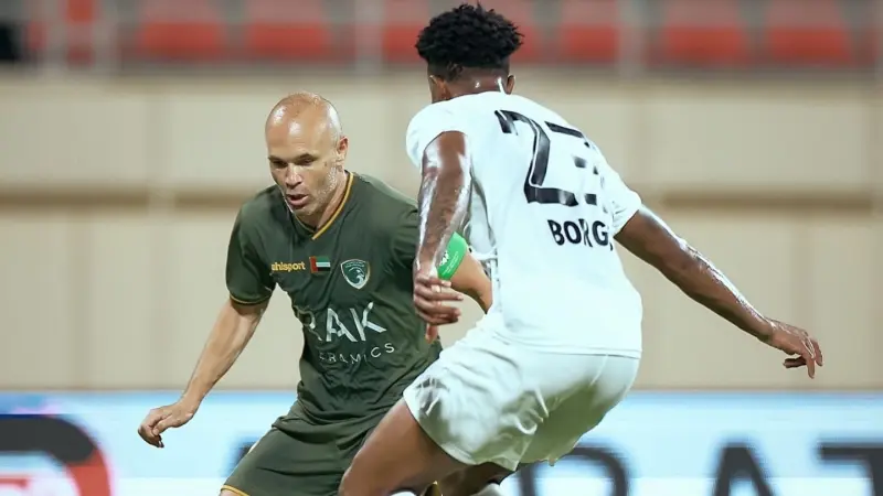 القنوات الناقلة لمباراة العين اليوم ضد الإمارات مع موعد المباراة والتشكيلة.. إنييستا يستعد لتوديع دوري أدنوك