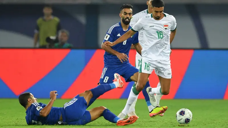 القنوات الناقلة لمباراة العراق اليوم ضد الكويت في تصفيات كأس العالم 2026 مع الموعد