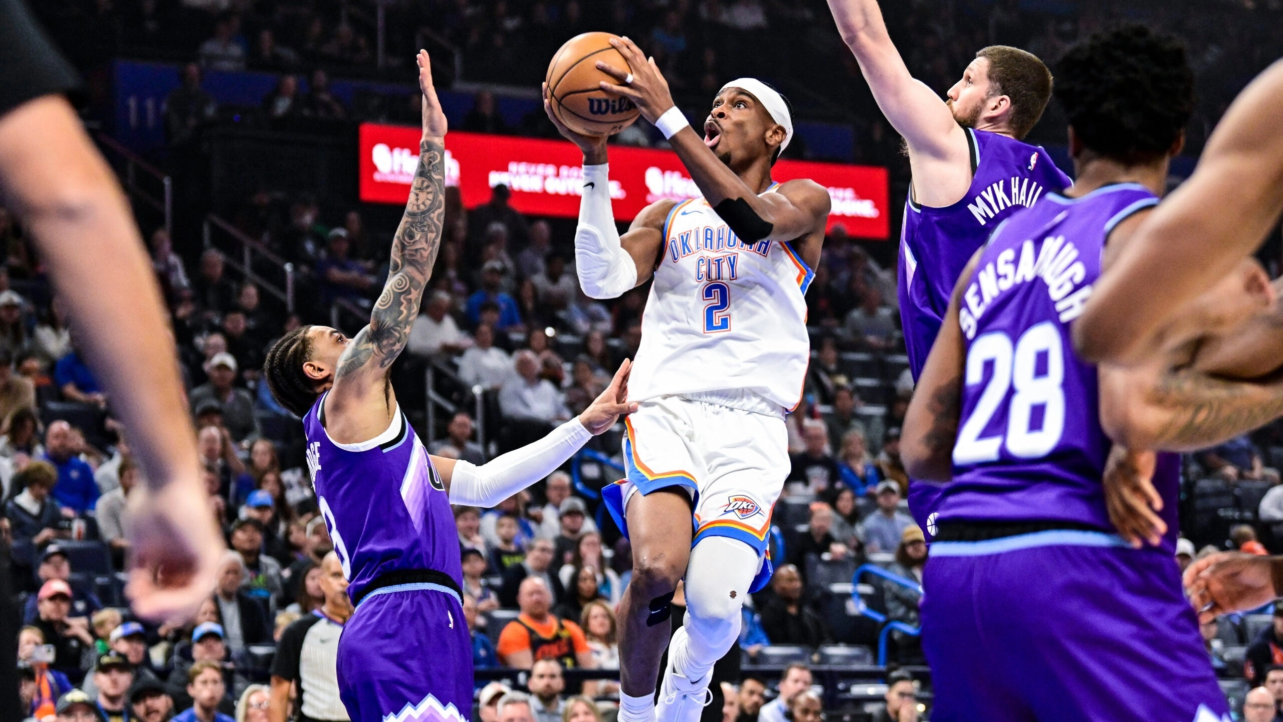 دوري كرة السلة الأميركي - غلجيوس ألكسندر ينقذ ثاندر من فخ يوتا جاز 