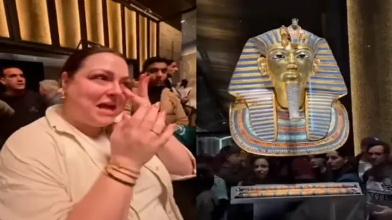 فيديو - "كرست له حياتي".. أسترالية تتأثر أمام توت عنخ آمون