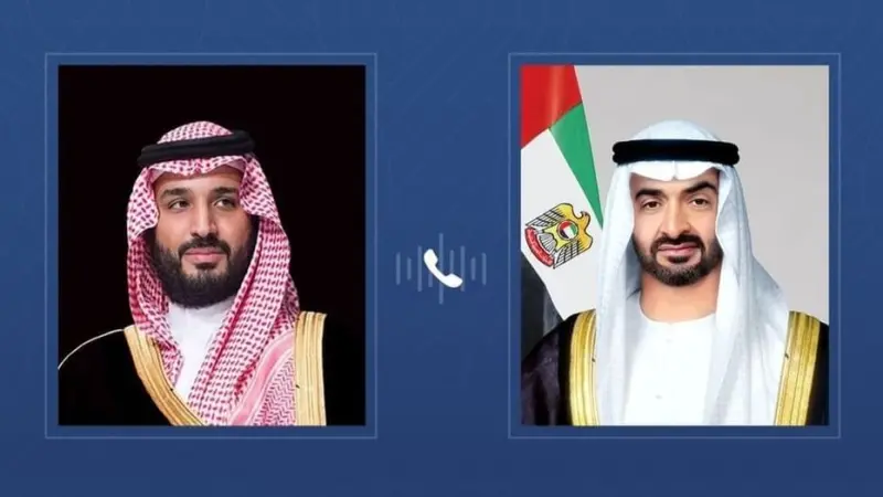 رئيس الإمارات يتلقى اتصالًا هاتفيًا من ولي العهد السعودي