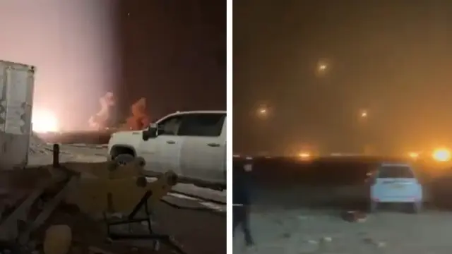 فيديو - شاهد كيف أصيب مطار نيفاتيم الإسرائيلي بالصواريخ الإيرانية