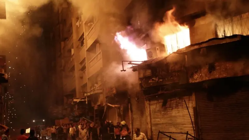 مصر.. هذا سبب حريق أرض الحوفي في دمنهور