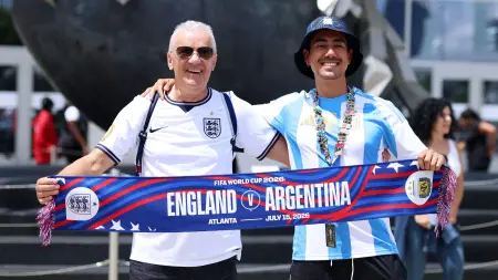 بث مباشر - مباراة الأرجنتين ضد إنجلترا في نصف نهائي كأس العالم 2026 لحظة بلحظة
