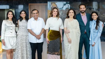 صور - "ضيافة كريمة".. الملكة رانيا تلتقي عائلة أمباني في مومباي