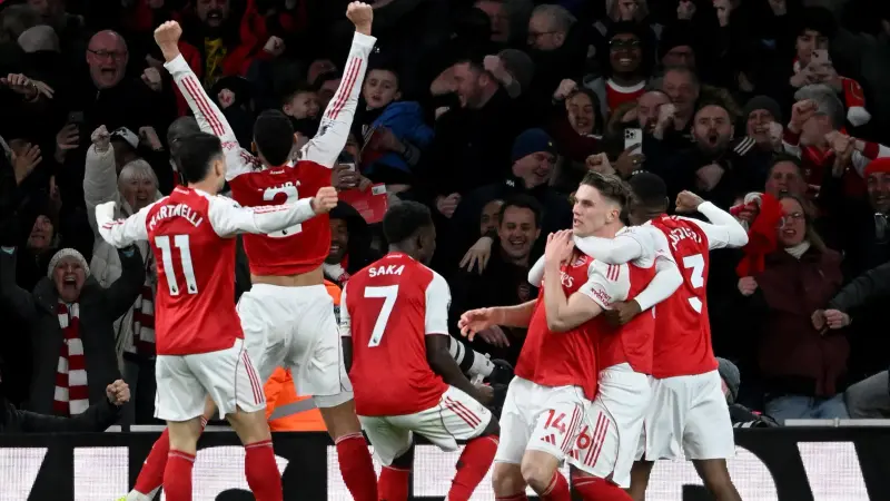 ترتيب الدوري الإنجليزي.. أرسنال يقترب من اللقب بعد تعثر جديد لمانشستر سيتي