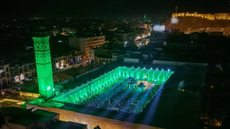 صور وفيديو - سوريا تعيد افتتاح الجامع الأموي الكبير في حلب