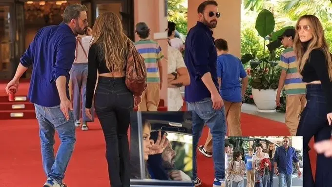 صور - صراخ وأجواء مشحونة.. جنيفر لوبيز وبن أفليك معا بعد الانفصال