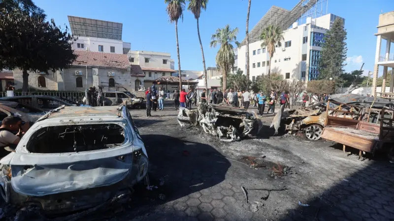 أين يقع مستشفى المعمداني في غزة؟