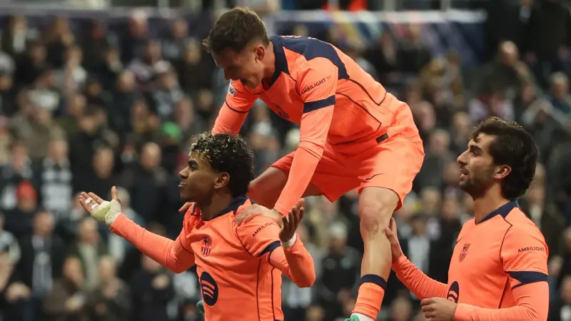 نتيجة وملخص مباراة برشلونة ونيوكاسل اليوم في دوري أبطال أوروبا.. شاهد هدفي بارنز ويامال