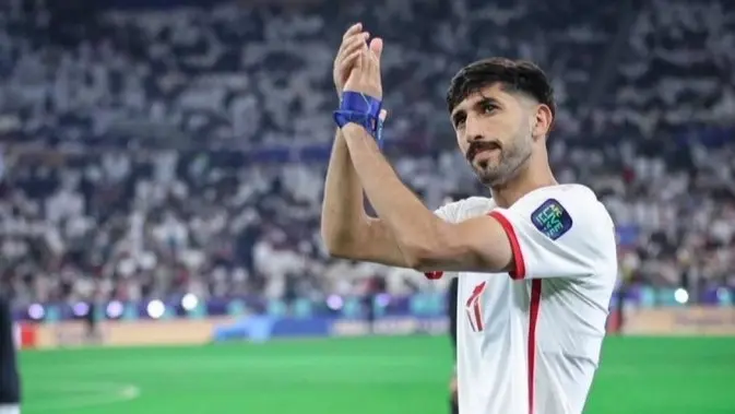 فيديو - يزن النعيمات يطمئن جماهير الأردن عقب إصابته القوية