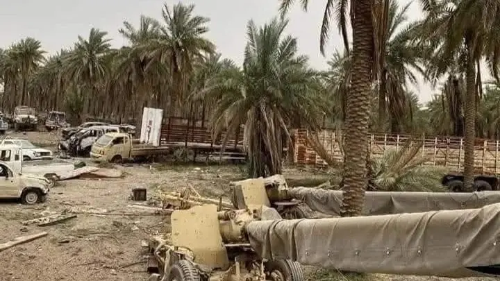 فيديو - ضرباتٌ جويةٌ تستهدف قاعدةَ الحشد الشعبي العراقي في جرف الصخر