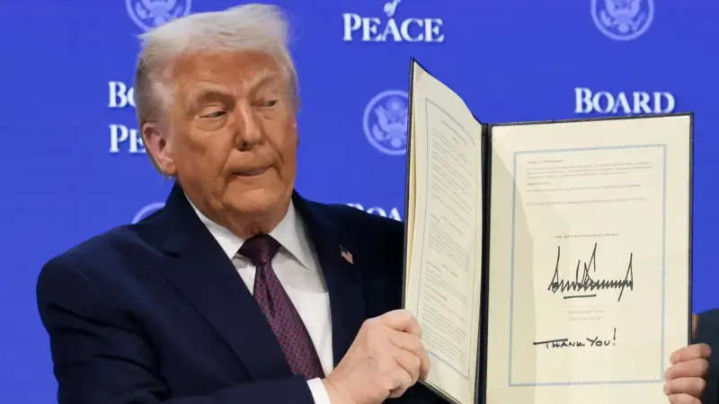 فيديو - ترامب يوقع الميثاق في دافوس.. هؤلاء هم أعضاء مجلس السلام