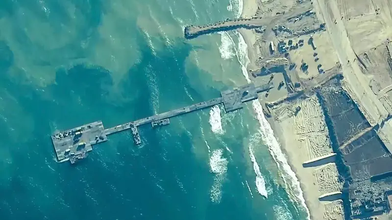 الجيش الأميركي يعلن انتهاء عملية رصيف غزة