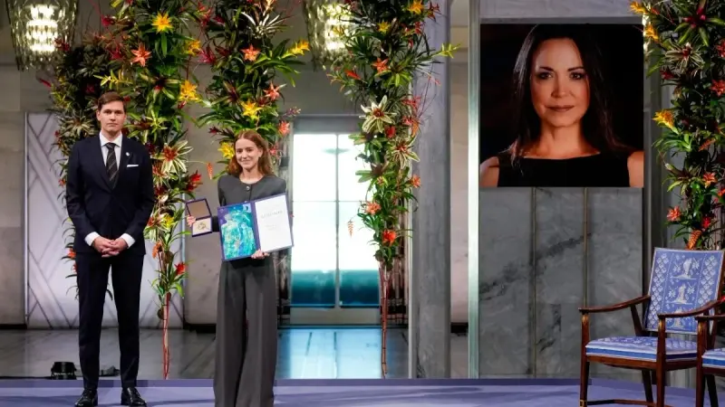 ماتشادو في خطاب الفوز بنوبل: الديمقراطية تحتاج القتال