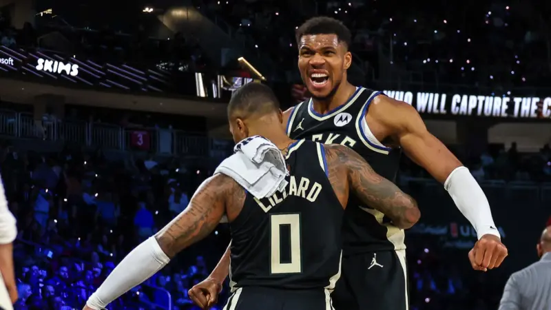 "أنتيتكونمبو يقدّم عرضا ساحرا خلال تتويج الباكس بلقب كأس "إن بي إيه