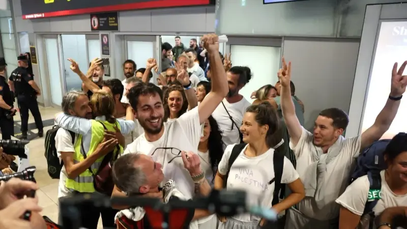 الأردن.. وصول 131 مشاركا في أسطول الصمود أفرجت عنهم إسرائيل